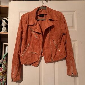 Vici light pink Leather Moto Jacket